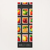 Vruchten in vierkante doos Rood Groen Patroon Yogamat (Achterkant)