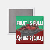 Vruchten is vol en fruit is leeg magneet (Voorkant / Achterkant)