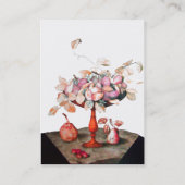 VRUCHTEN, JASMINE-STROMEN VERLATEN Luxe Roze Wit Visitekaartje (Achterkant)