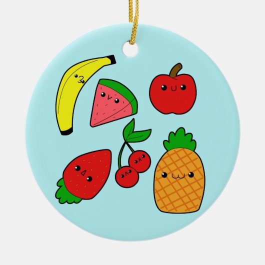 vruchten keramisch ornament (Voorkant)
