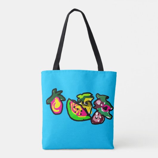 Vruchten kunst leuk  tote bag (Achterkant)