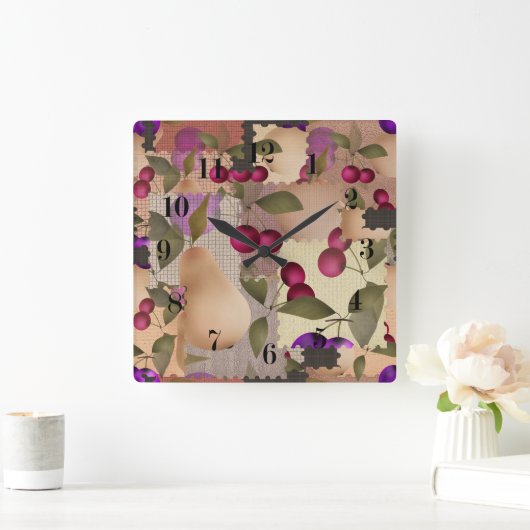 Vruchten, lucifers vierkante klok (Huis)