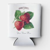 Vruchten met  aardbeibessen Voeg Jouw naam toe Blikjeskoeler (Voorkant)