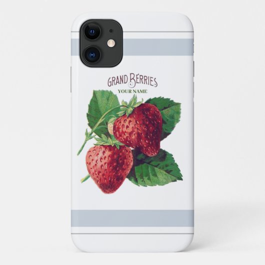 Vruchten met  aardbeibessen Voeg Jouw naam toe Case-Mate iPhone Case (Achterkant)