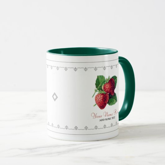 Vruchten met  aardbeibessen Voeg Jouw naam toe Mok (Voorkant rechts)