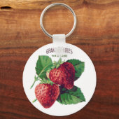 Vruchten met  aardbeibessen Voeg Jouw naam toe Sleutelhanger (Voorkant)