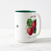 Vruchten met  aardbeibessen Voeg Jouw naam toe Tweekleurige Koffiemok (Voorkant rechts)