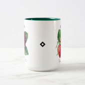 Vruchten met  aardbeibessen Voeg Jouw naam toe Tweekleurige Koffiemok (Center)