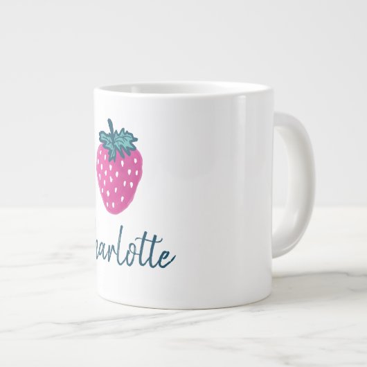 Vruchten met aardbeien grote koffiekop (Voorkant rechts)