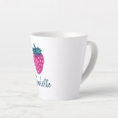 Vruchten met aardbeien latte mok (Rechterhoek)