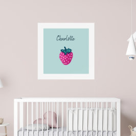 Vruchten met aardbeien poster