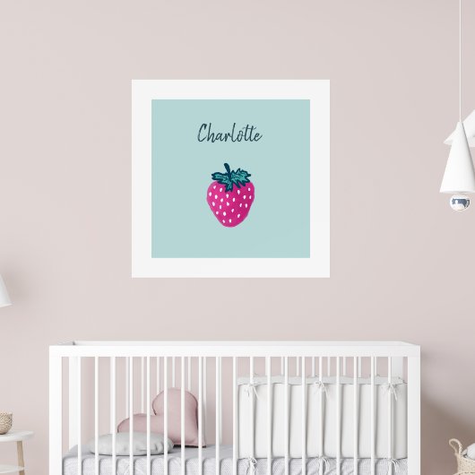 Vruchten met aardbeien poster (Kinderkamer 2)