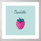 Vruchten met aardbeien poster (Voorkant)