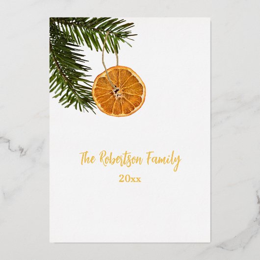 Vruchten met citrusvruchten, gedroogd met een mode folie feestdagenkaart (Achterkant)