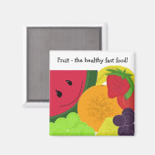 Vruchten met gezond snel voedsel magneet (Voorkant / Achterkant)