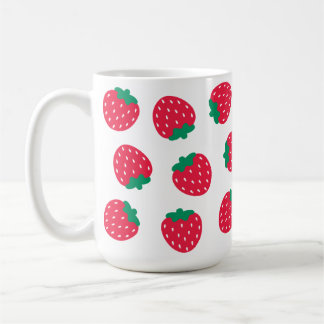 Vruchten met rode aardbeien op aardbeienGek Koffiemok