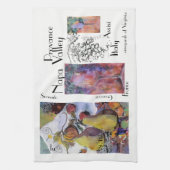 "Vruchten met wijnglazen" Theedoek (Verticaal)