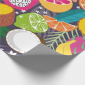 Vruchten naadloos patroon, collectie van exotische cadeaupapier (Hoek)