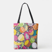 Vruchten naadloos patroon, collectie van exotische tote bag (Achterkant)