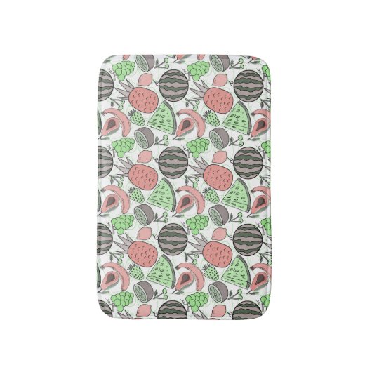 Vruchten naadloos patroon | Oppervlaktepatroon van Badmat (Voorkant Verticaal)