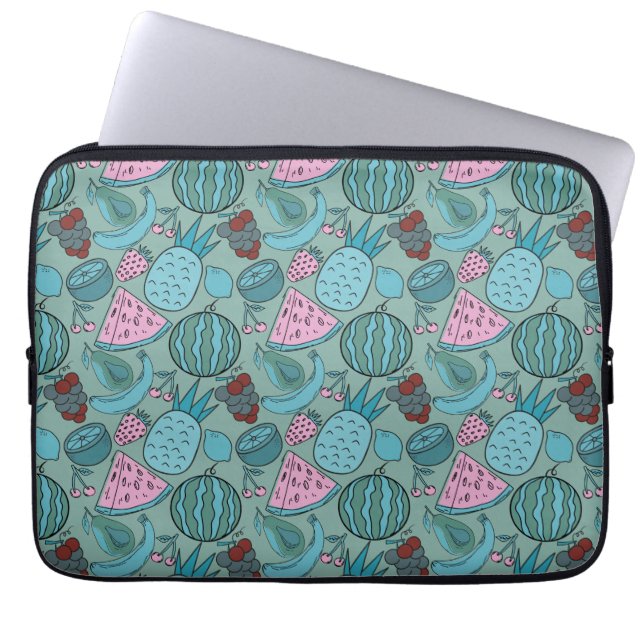 Vruchten naadloos patroon | Oppervlaktepatroon van Laptop Sleeve (Voorkant)