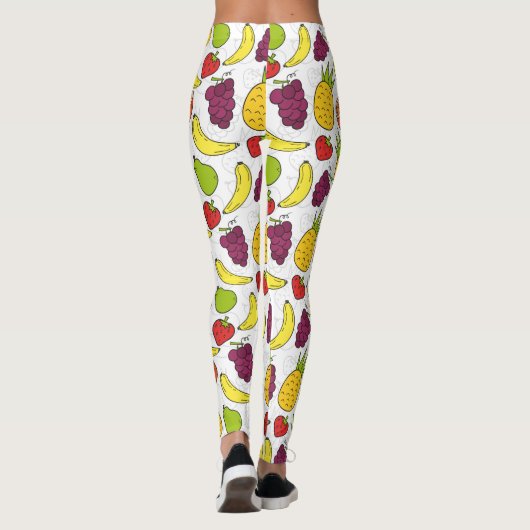 Vruchten naadloos patroon | Oppervlaktepatroon van Leggings (Achterkant)