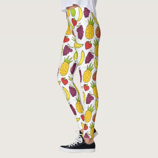Vruchten naadloos patroon | Oppervlaktepatroon van Leggings (Links)
