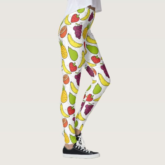 Vruchten naadloos patroon | Oppervlaktepatroon van Leggings (Rechts)