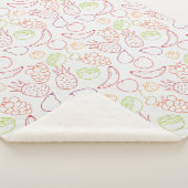 Vruchten naadloos patroon | Oppervlaktepatroon van Sherpa Deken (3/4)