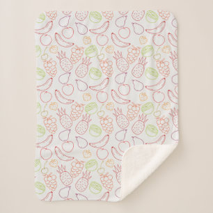 Vruchten naadloos patroon   Oppervlaktepatroon van Sherpa Deken