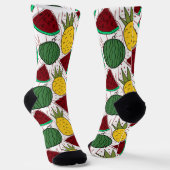 Vruchten naadloos patroon | Oppervlaktepatroon van Sokken (Gebogen)