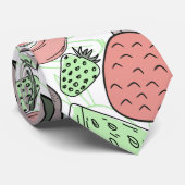 Vruchten naadloos patroon | Oppervlaktepatroon van Stropdas (Opgerold)