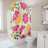 Vruchten naadloos, pompelmoes en pompelmoezen douchegordijn (In situ)