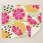 Vruchten naadloos, pompelmoes en pompelmoezen sherpa deken (Voorkant (horizontaal))