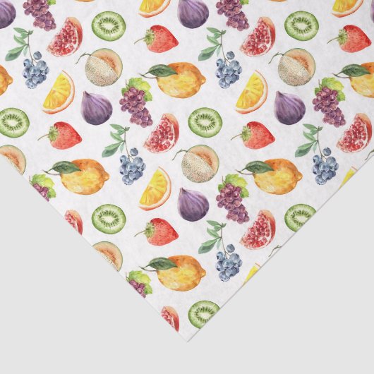 Vruchten (ontwerp 48 geel/Sinaasappel serie) Tissuepapier (Detail)