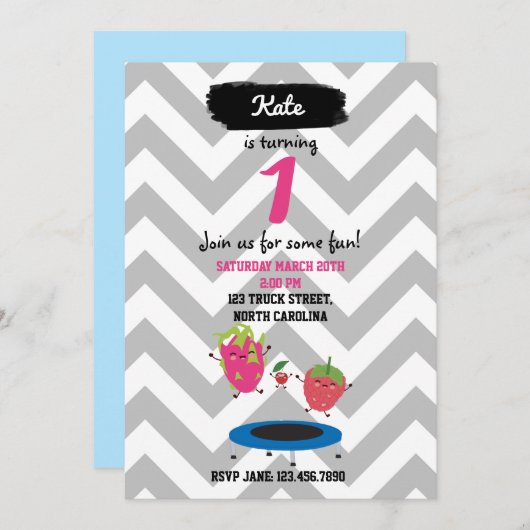 Vruchten op de marmerdag kaart (Voorkant / Achterkant)