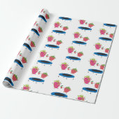 Vruchten op trampoline cadeaupapier (Uitgerold)