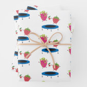 Vruchten op trampoline inpakpapier vel (In situ)