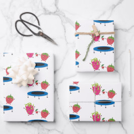 Vruchten op trampoline inpakpapier vel