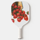 vruchten, organische aardbeien en kersen pickleball paddle (Achterkant)