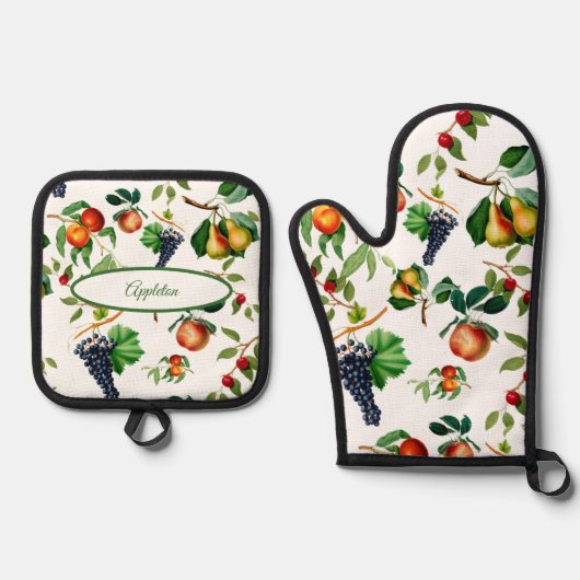  vruchten ovenwant & pannenlap set (Voorkant)