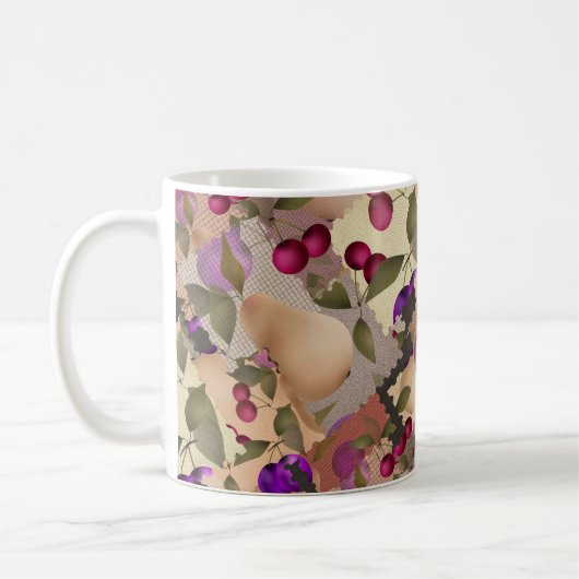 Vruchten, patchwork koffiemok (Links)