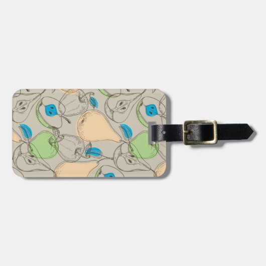 Vruchten patroon bagagelabel (Voorkant horizontaal)