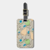 Vruchten patroon bagagelabel (Voorkant verticaal)