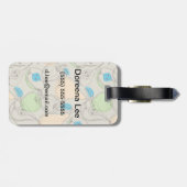 Vruchten patroon bagagelabel (Achterkant horizontaal)