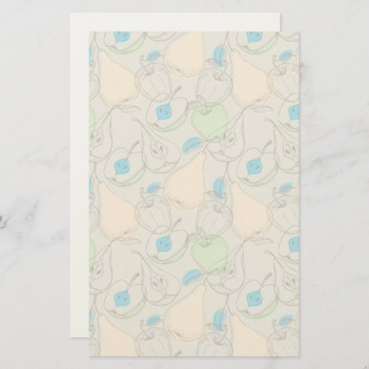 Vruchten patroon briefpapier (Voorkant / Achterkant)