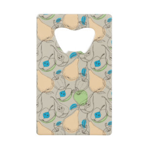 Vruchten patroon creditkaart flessenopener