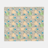 Vruchten patroon fleece deken (Voorkant (Horizontaal))