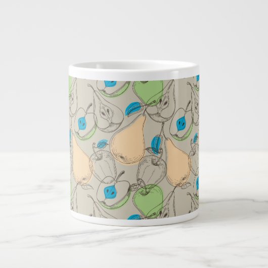 Vruchten patroon grote koffiekop (Voorkant)