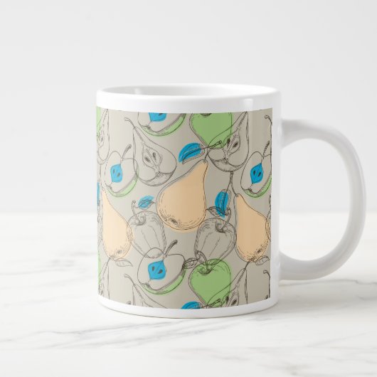 Vruchten patroon grote koffiekop (Rechts)